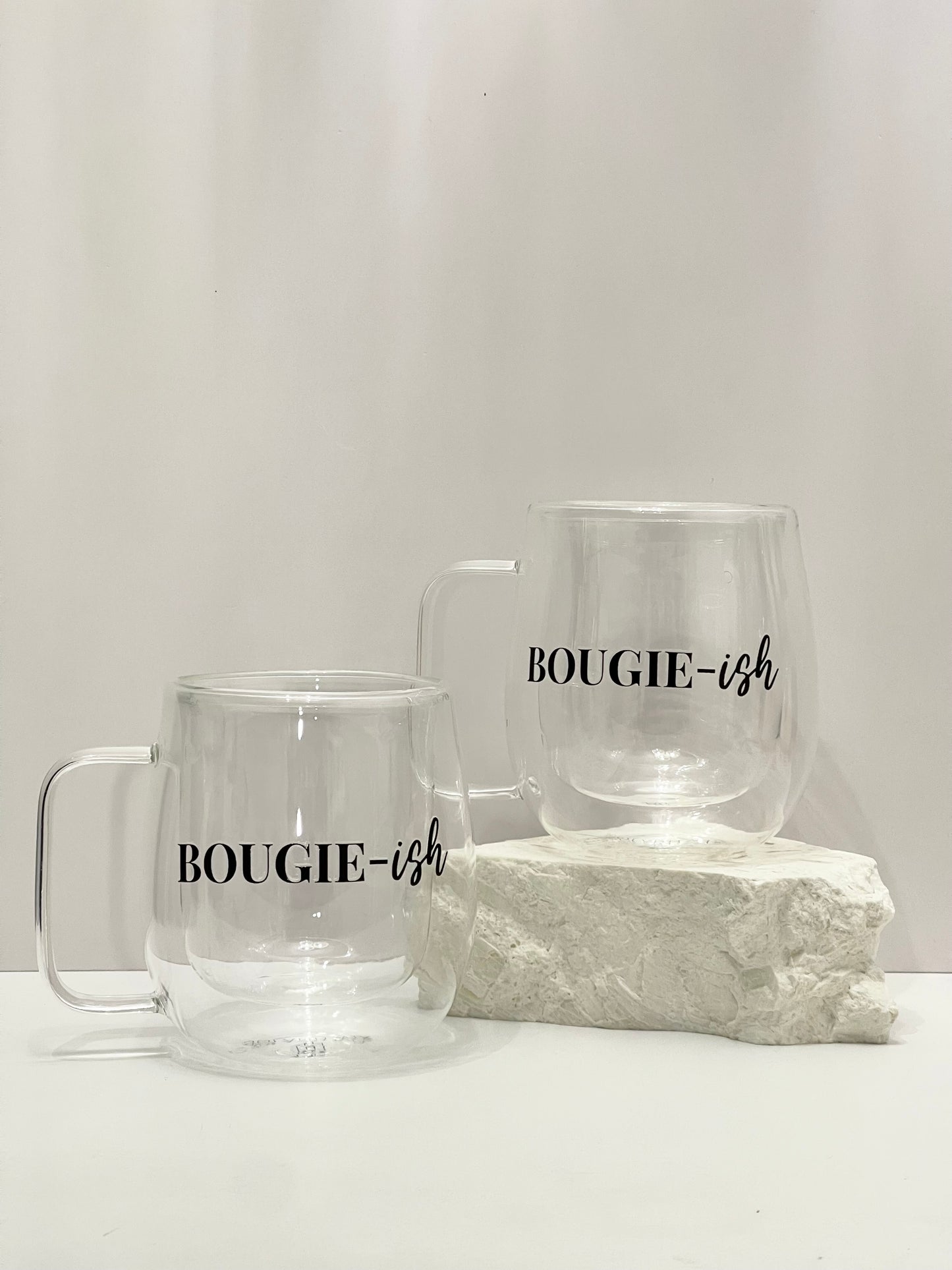 BOUGIE-ISH DOUBLE WALL GLASS MUG
