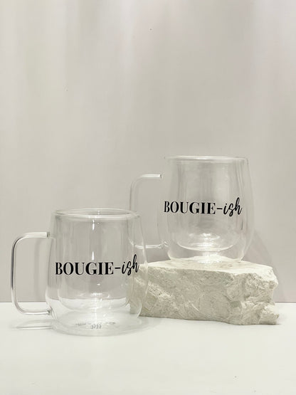 BOUGIE-ISH DOUBLE WALL GLASS MUG