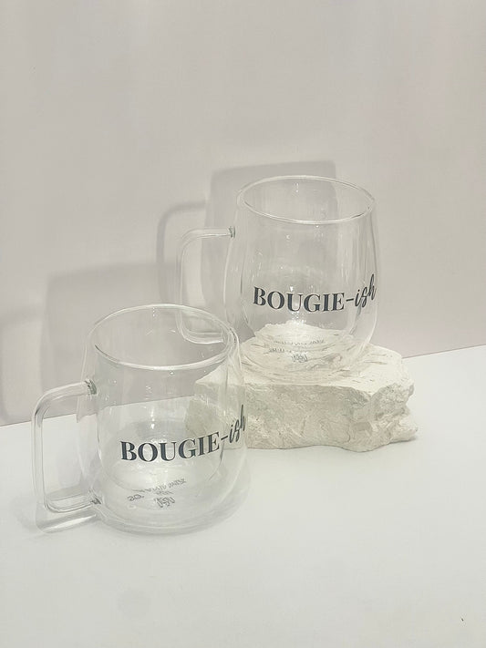 BOUGIE-ISH DOUBLE WALL GLASS MUG